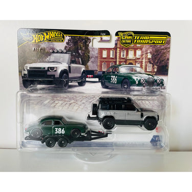 Hot Wheels Premium Car Culture Team Transport #74 Jaguar MK1 2023 Land Rover Defender 110